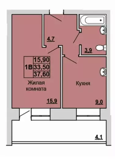 Продаётся 1-к квартира, 37.6 м - Фото 0