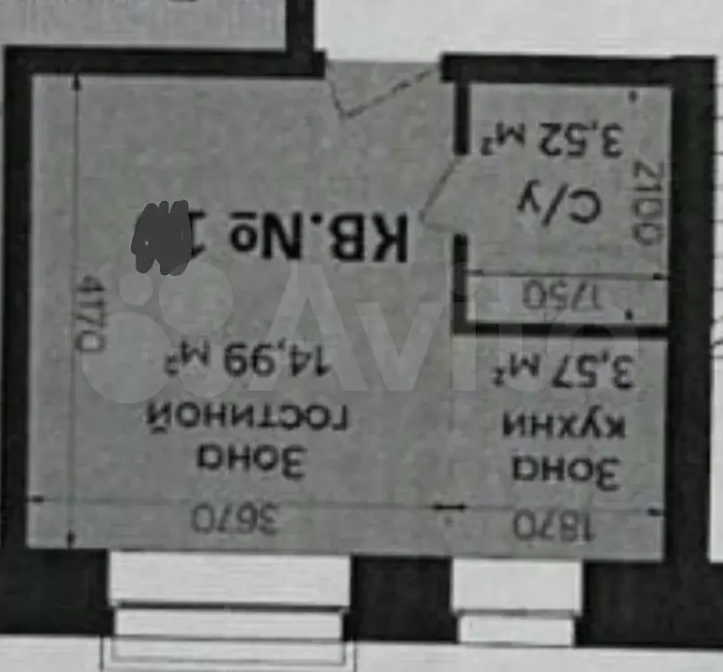Квартира-студия, 22 м, 4/4 эт. - Фото 0