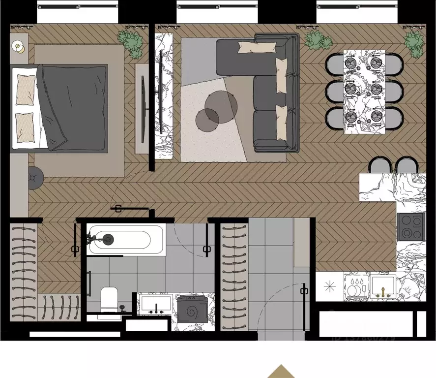 1-к кв. Москва Зорге 9 жилой комплекс, 9Ак6 (55.9 м) - Фото 1