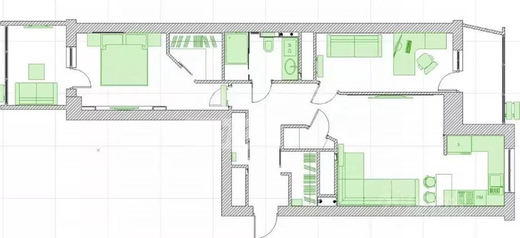 3-к кв. Московская область, Химки ул. Кудрявцева, 11 (85.0 м) - Фото 2