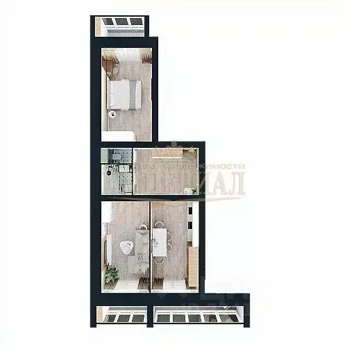 2-к кв. Марий Эл, Йошкар-Ола ул. Зарубина, 12 (77.08 м) - Фото 1