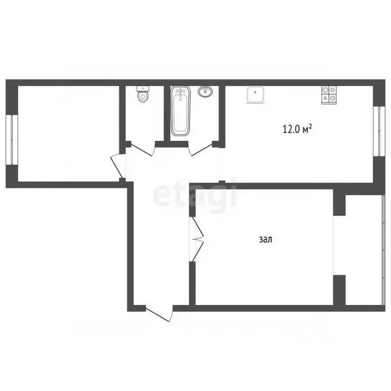 2-к кв. Забайкальский край, Читинский район, Новокручининский пгт ул. ... - Фото 2