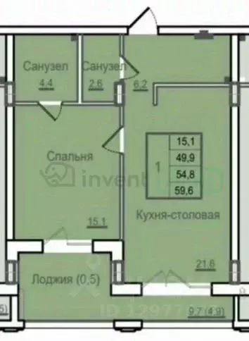 1-к кв. Калининградская область, Калининград ул. Молодой Гвардии, 34 ... - Фото 2