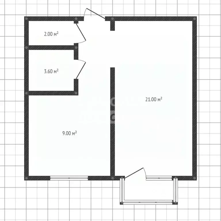1-к кв. Липецкая область, Липецк ул. Суворова, 9А (36.4 м) - Фото 2