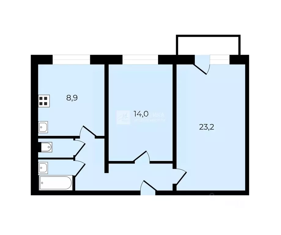 2-к кв. Москва Большая Филевская ул., 13 (58.5 м) - Фото 2