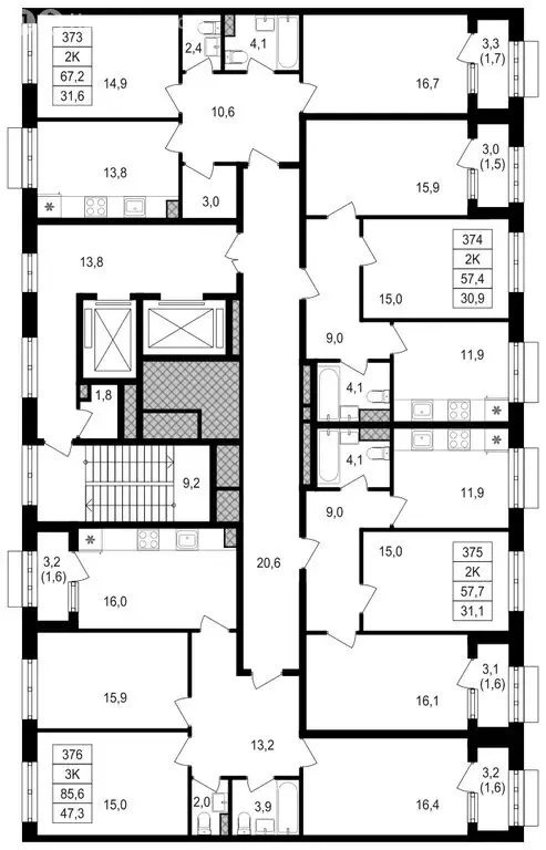 3-комнатная квартира: москва, михалковская улица, 48с7 (85.5 м) - Фото 1