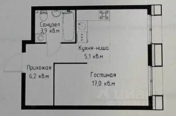 Студия Московская область, Одинцовский городской округ, Заречье пгт ... - Фото 0