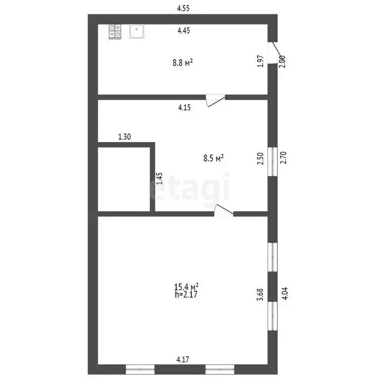 Дом в Ишим, Деповская улица (32.7 м) - Фото 1