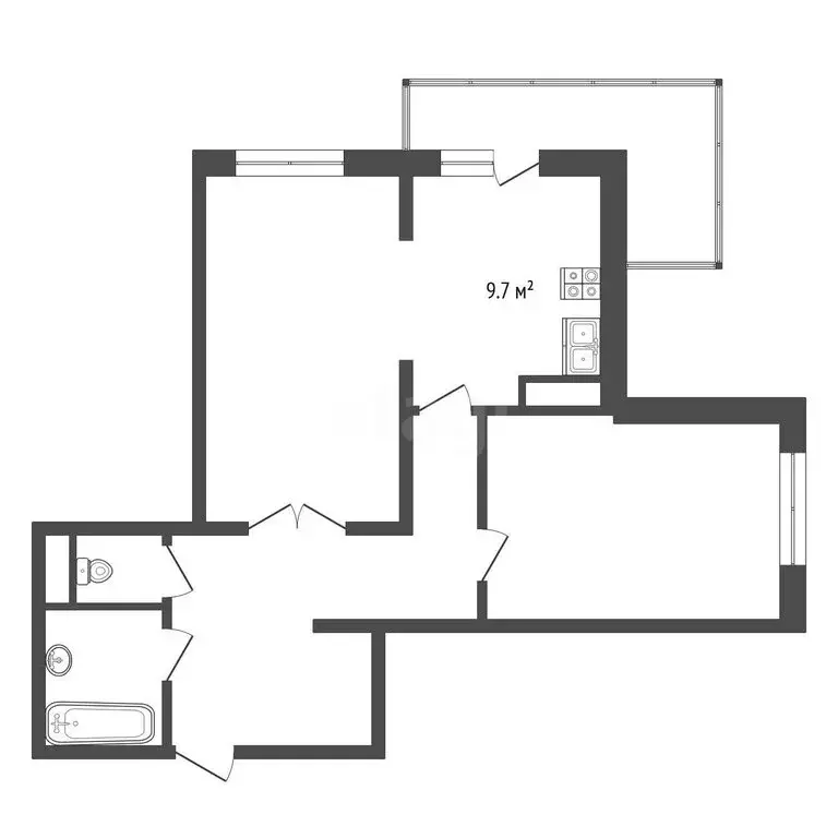 2-комнатная квартира: Раменское, Лучистая улица, 8 (57.8 м) - Фото 1