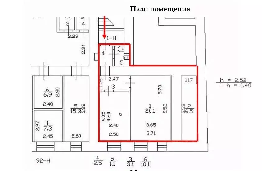 Офис в Санкт-Петербург Манежный пер., 15-17 (43 м) - Фото 0