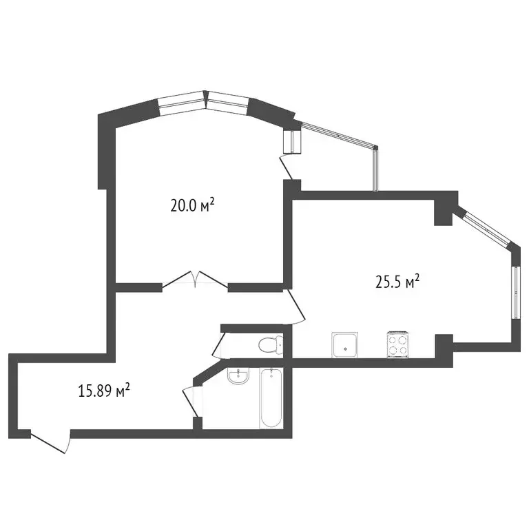 1-комнатная квартира: Воронеж, улица Брусилова, 3В (68.3 м) - Фото 1