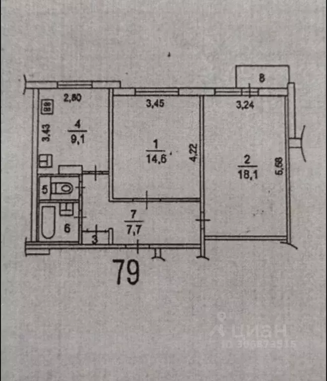 2-к кв. Московская область, Химки Нагорное ш., 1 (55.0 м) - Фото 0