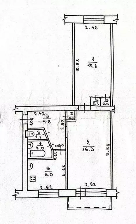 2-комнатная квартира: Волгоград, улица Кирова, 115 (44.1 м) - Фото 1