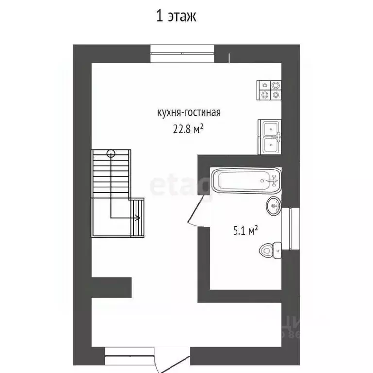 Дом в Крым, Сакский район, Ореховское с/пос, Химик-2 садоводческий ... - Фото 1