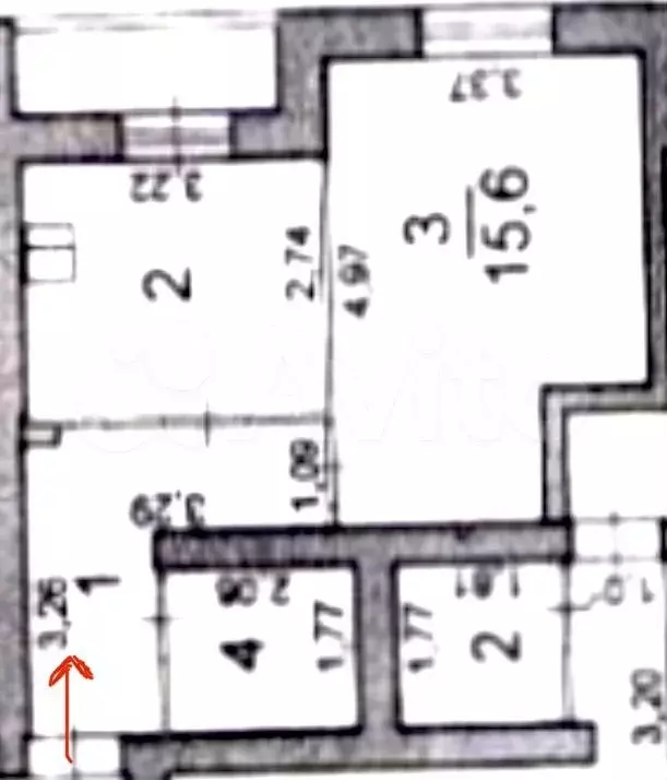 1-к. квартира, 34,9 м, 5/6 эт. - Фото 0