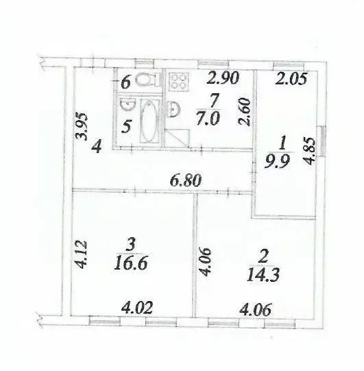 3-к кв. Вологодская область, Вологда ул. Чехова, 31 (63.3 м) - Фото 1