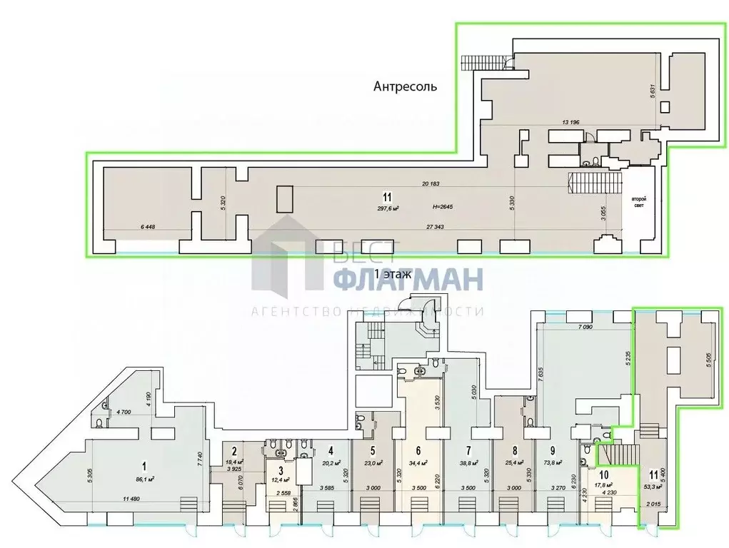 Помещение свободного назначения в Москва Ленинский просп., 70/11 (351 ... - Фото 2