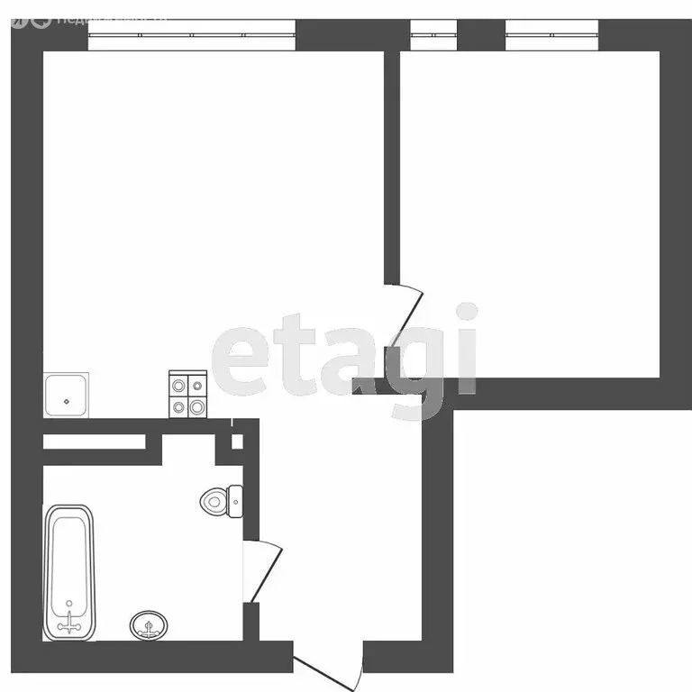 1-комнатная квартира: Тюмень, Алматинская улица, 4 (34 м) - Фото 1