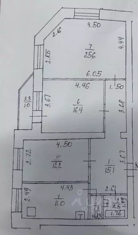 3-к кв. Башкортостан, Уфа ул. Чудинова, 7/1 (85.1 м) - Фото 2