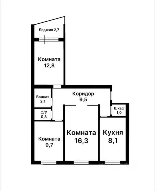 3-к кв. Москва Ясеневая ул., 41К2 (63.0 м) - Фото 0