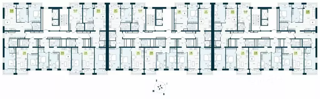 2-к кв. Ханты-Мансийский АО, Нижневартовск К-2 кв-л,  (61.4 м) - Фото 1