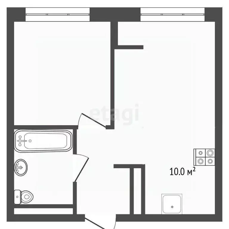 1-к кв. Тюменская область, Тюменский муниципальный округ, д. Дударева ... - Фото 2