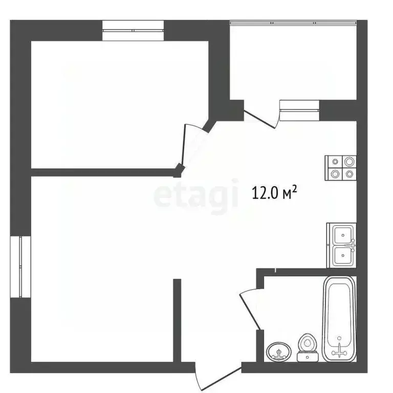 2-к кв. Ростовская область, Аксай ул. Мира, 1А (40.0 м) - Фото 1