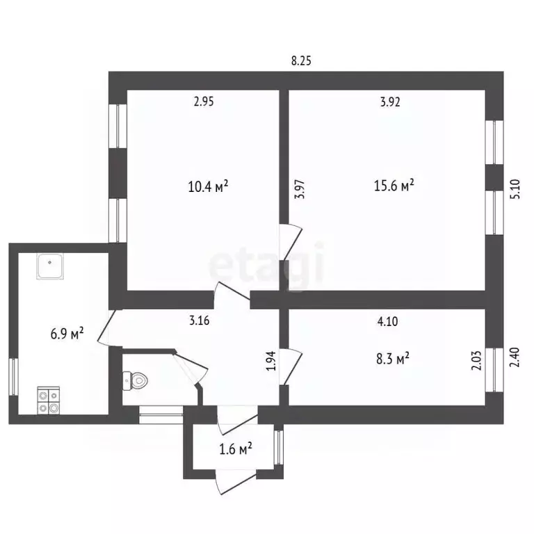 Дом в Севастополь ул. Волжская, 14А (48 м) - Фото 2