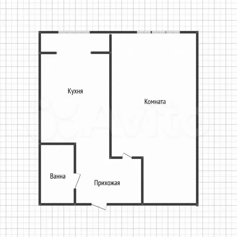 1-к. квартира, 38,8 м, 4/5 эт. - Фото 0