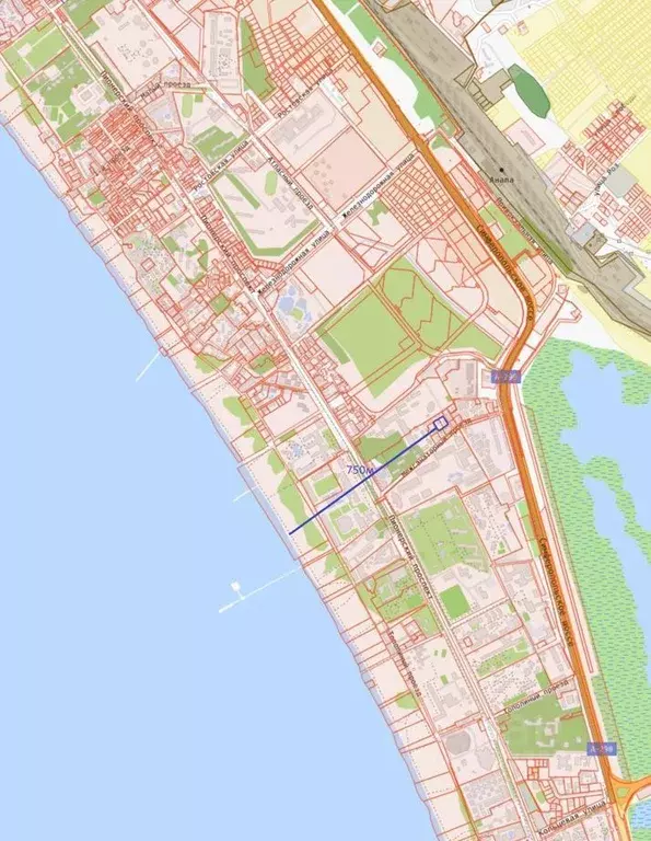 Участок в Краснодарский край, Анапа проезд Межсанаторный, 11 (13.0 ... - Фото 1