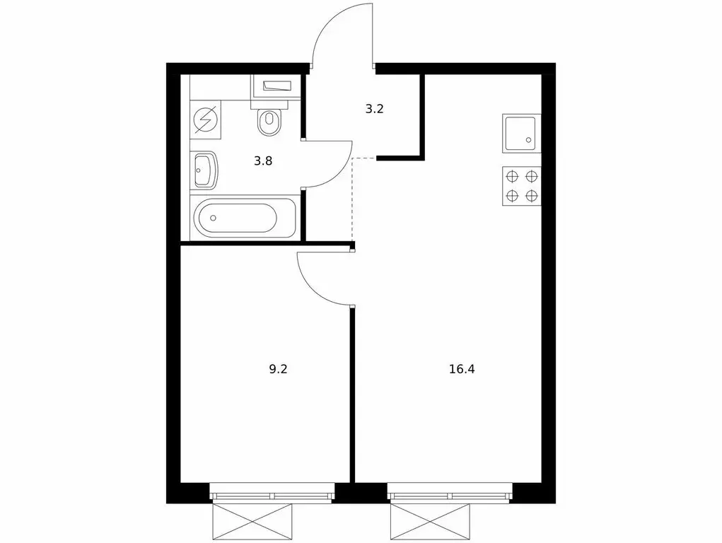 1-комнатная квартира: Москва, Новоостаповская улица, 7к2 (31.5 м) - Фото 1