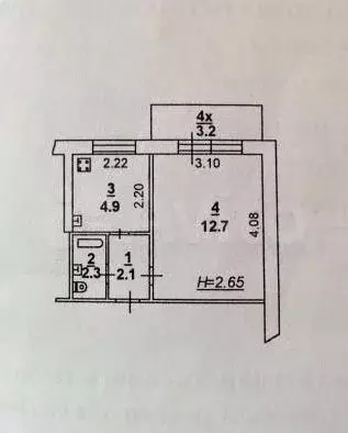 1-к. квартира, 24 м, 7/9 эт. - Фото 0