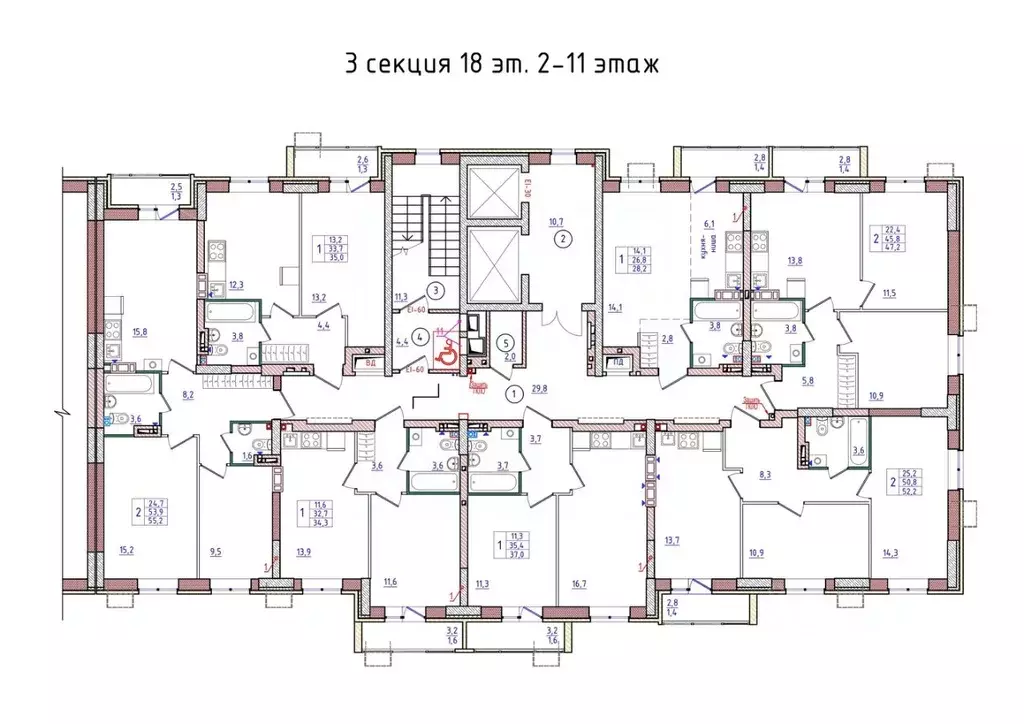 2-к кв. Волгоградская область, Волгоград ул. Голубева (52.2 м) - Фото 1