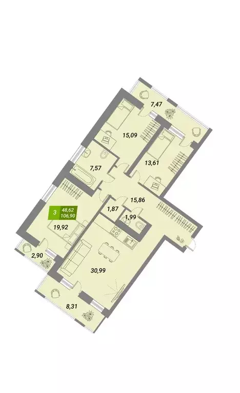 Продаётся 4-к квартира, 106 м - Фото 1