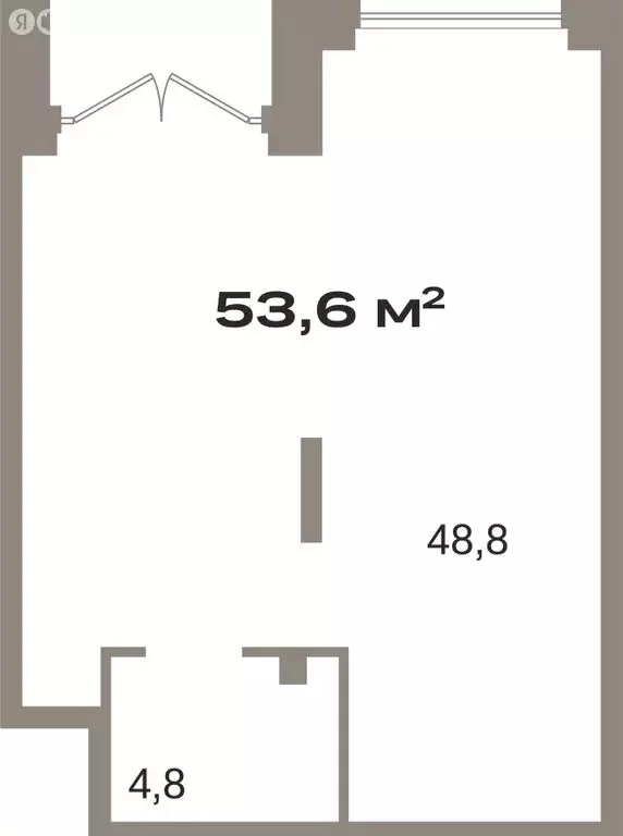 Помещение свободного назначения (53.6 м) - Фото 1