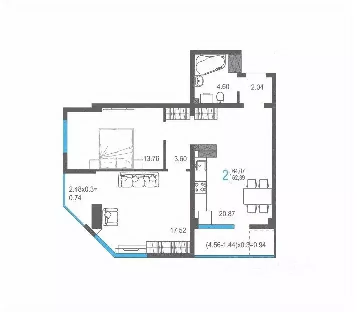 2-к кв. Крым, Ялта ул. Кирова, 155Ак1 (64.07 м) - Фото 1