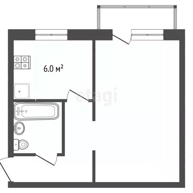 1-к кв. Ярославская область, Ярославль Ленинградский просп., 91 (35.0 ... - Фото 1