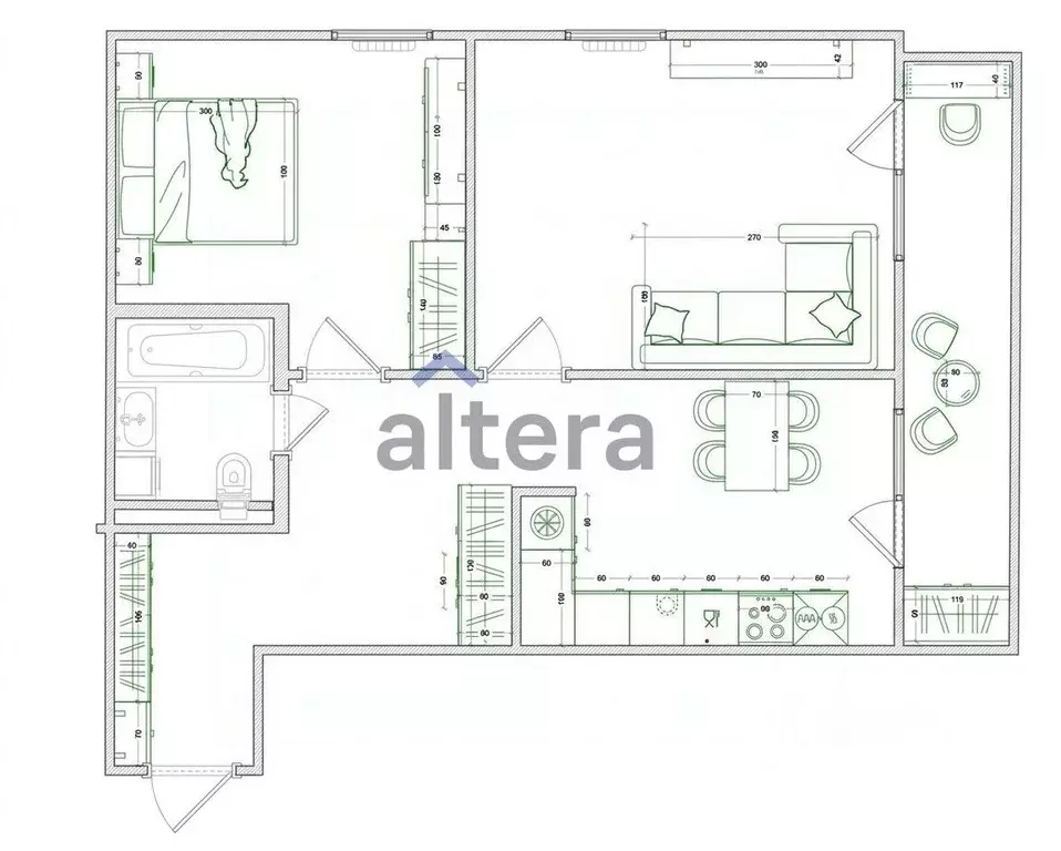 2-к кв. Татарстан, Казань Бухарская ул., 32к2 (56.0 м) - Фото 2