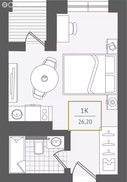 1-комнатная квартира: Сочи, улица Ленина, 280А (26 м) - Фото 1