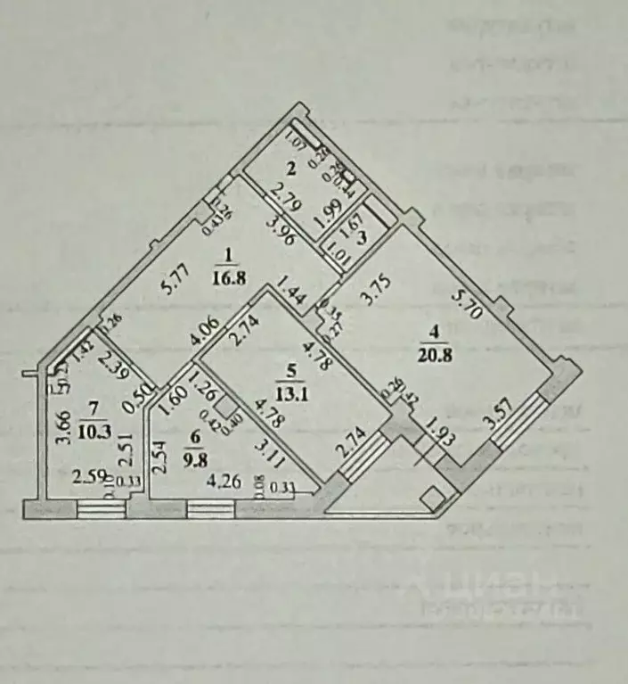 3-к кв. Липецкая область, Липецк ул. Имени Мичурина, 24 (77.7 м) - Фото 0