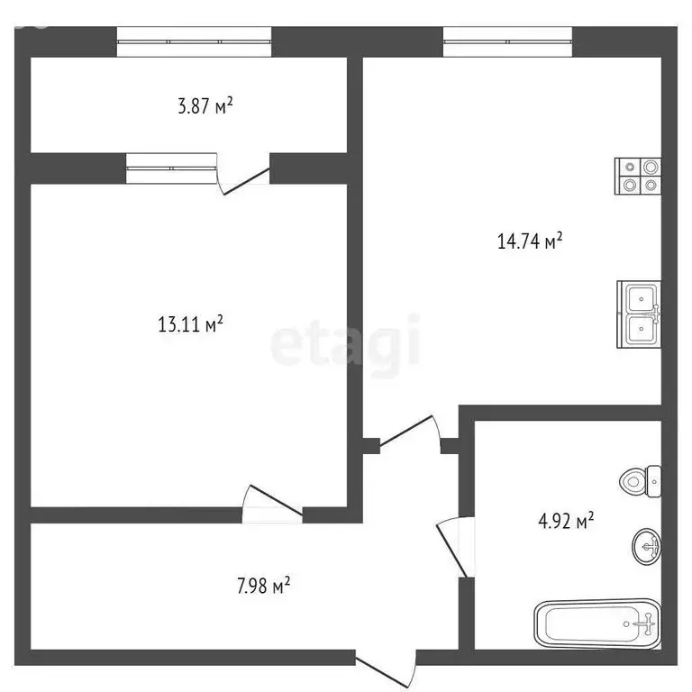 1-комнатная квартира: Геленджик, Витебская улица, 10к9 (42 м) - Фото 0