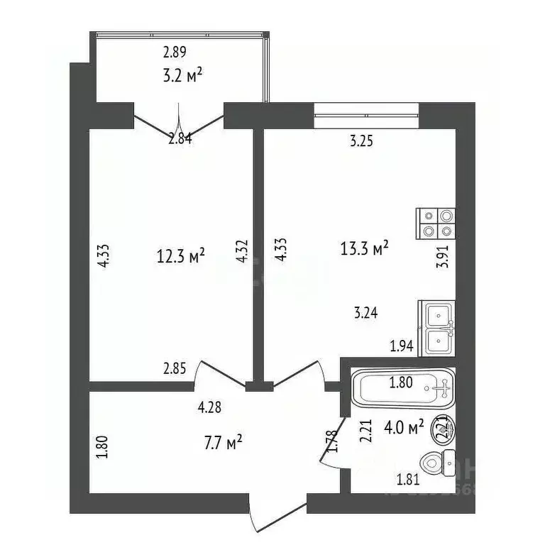 1-к кв. Калининградская область, Светлогорск Калининградский просп., ... - Фото 2