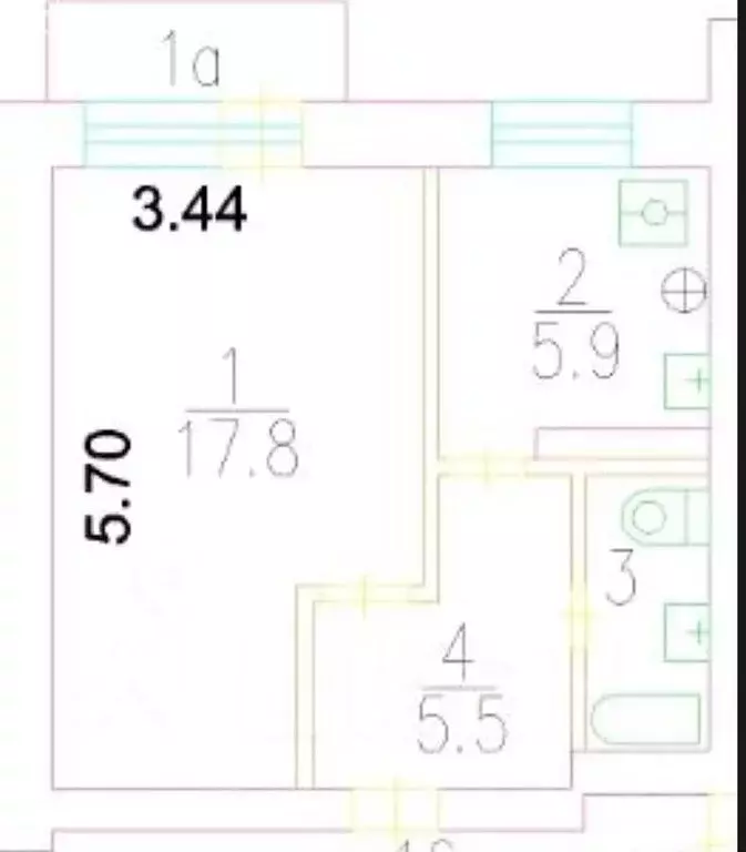 1-комнатная квартира: Москва, 4-я Тверская-Ямская улица, 2/11с2 (33 м) - Фото 1