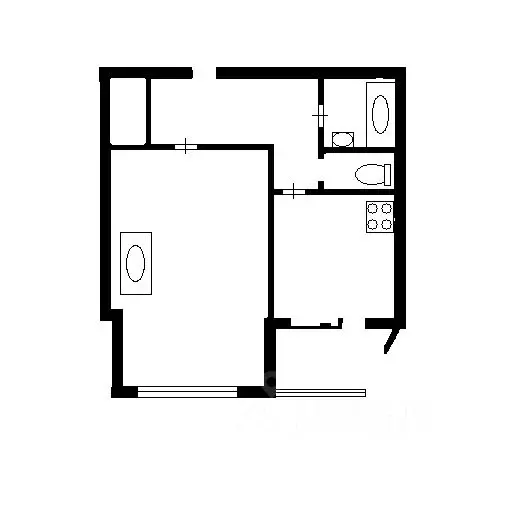 1-к кв. Ханты-Мансийский АО, Сургут ул. Дзержинского, 3/3 (45.0 м) - Фото 1