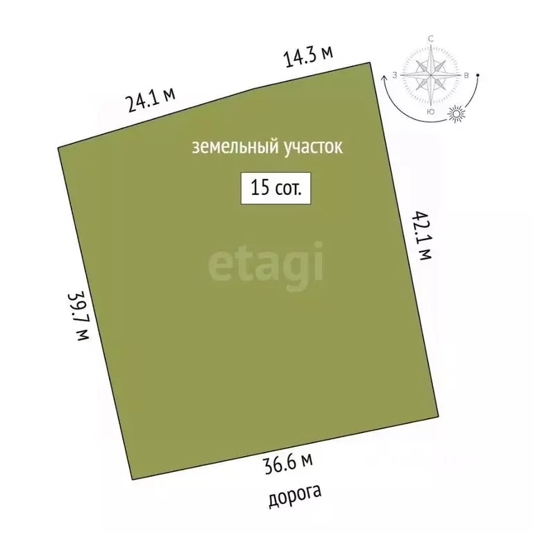 Участок в Кемеровская область, Крапивинский пгт ул. Энтузиастов (15.0 ... - Фото 2