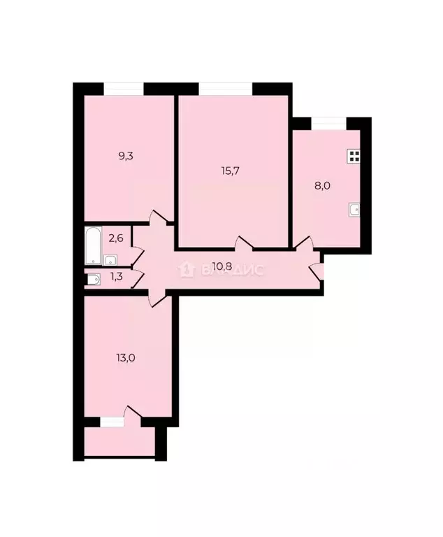 3-к кв. Смоленская область, Смоленск Нарвская ул., 21к3 (60.7 м) - Фото 2