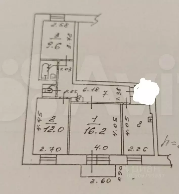 3-к кв. Кемеровская область, Новокузнецк ул. Екимова, 12 (60.0 м) - Фото 1