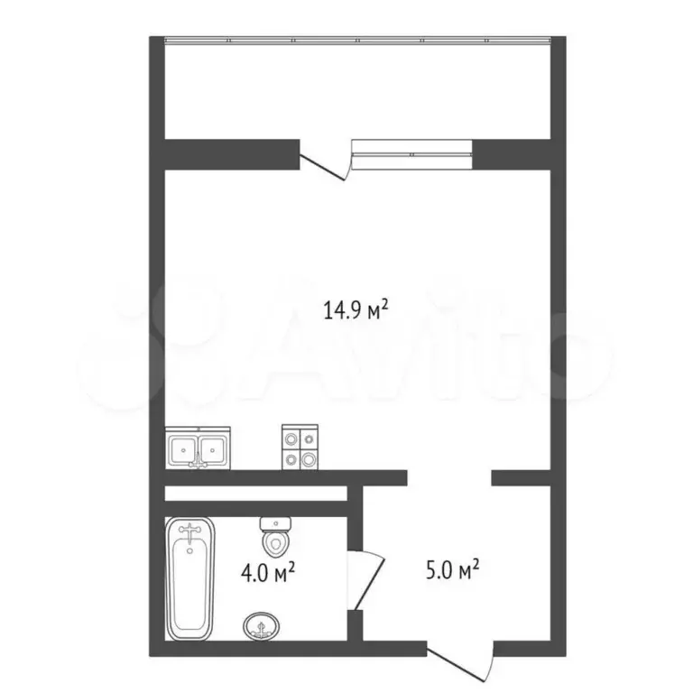 Квартира-студия, 26,2 м, 7/16 эт. - Фото 0