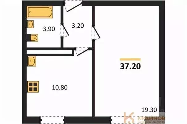 1-к кв. Воронежская область, Воронеж ул. Шидловского, 38 (37.2 м) - Фото 0