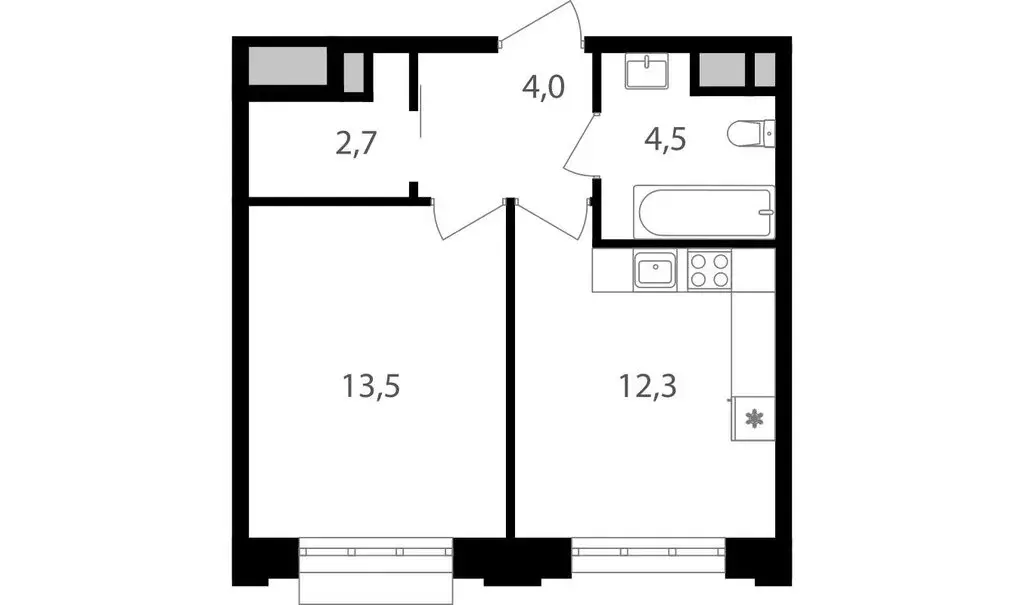 1-комнатная квартира: Москва, Михалковская улица, 48 (37 м) - Фото 0